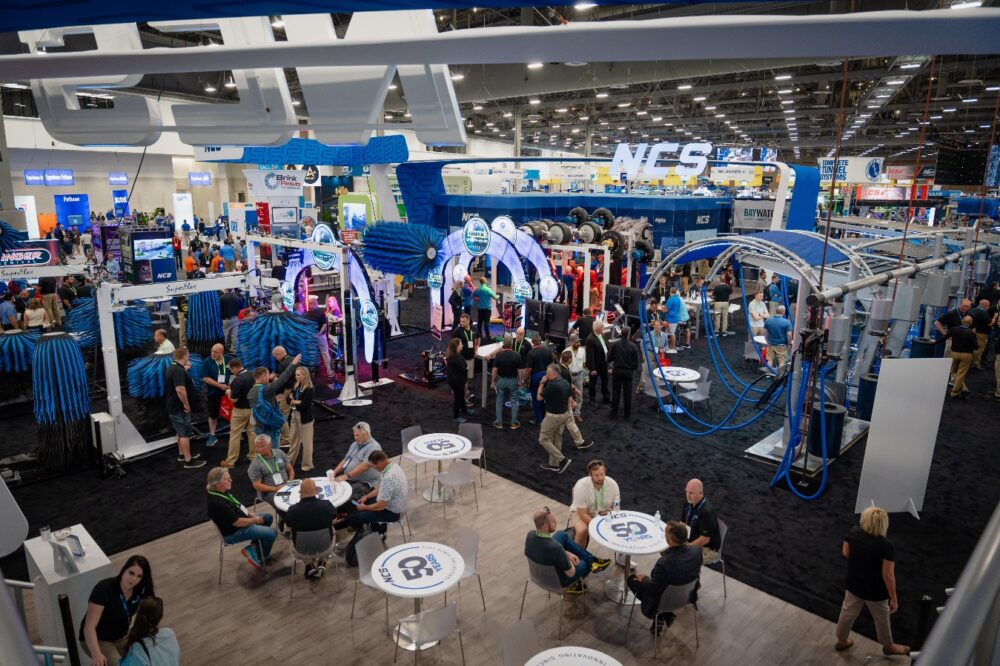 birds eye view of National Carwash Solutions booth